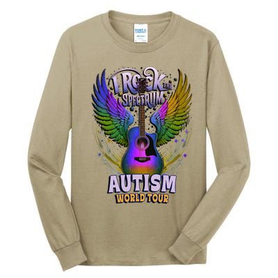 Rockstar I ROCK THE SPECTRUM Autism World Awareness Dad Tall Long Sleeve T-Shirt