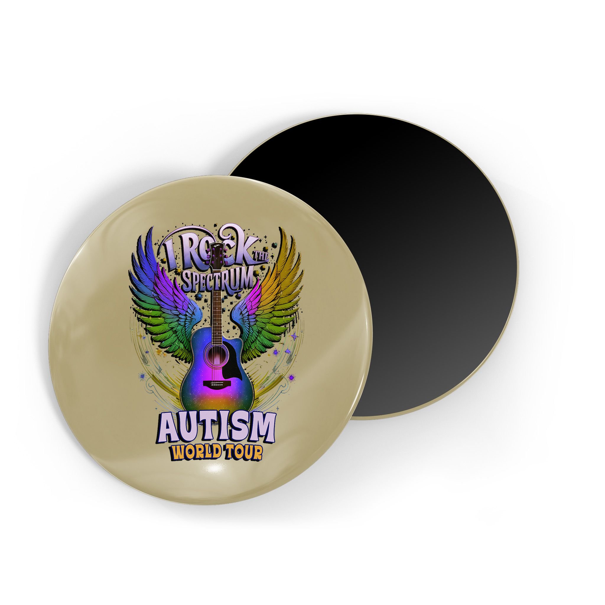 Rockstar I ROCK THE SPECTRUM Autism World Awareness Dad Magnet