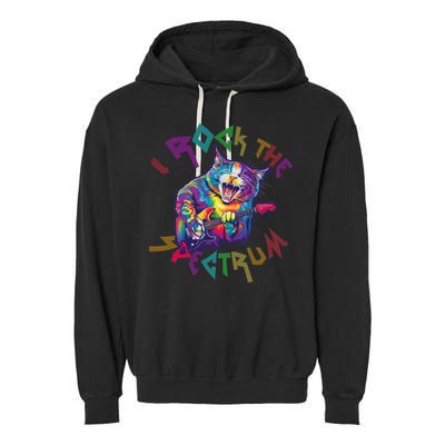 Rockin I ROCK THE SPECTRUM Autism Awareness Different Tune Garment-Dyed Fleece Hoodie
