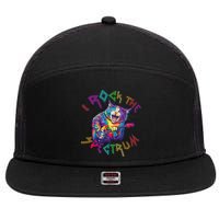 Rockin I ROCK THE SPECTRUM Autism Awareness Different Tune 7 Panel Mesh Trucker Snapback Hat
