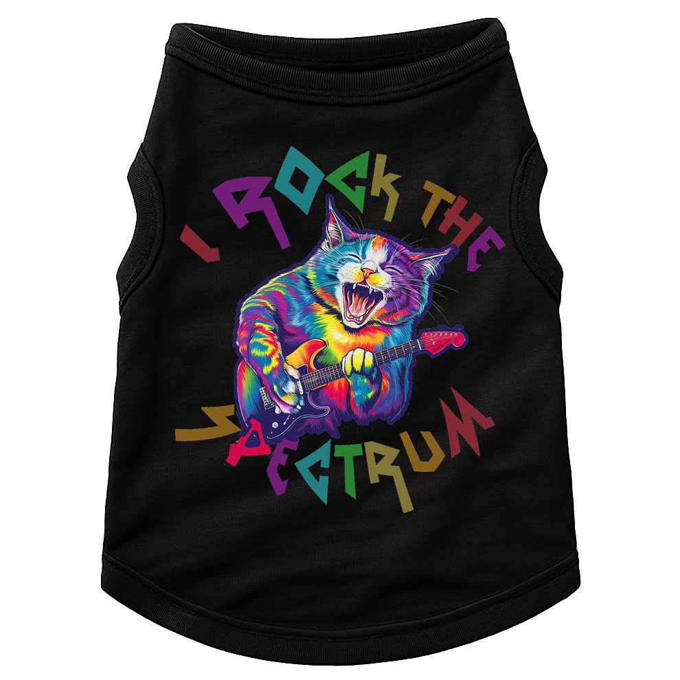 Rockin I ROCK THE SPECTRUM Autism Awareness Different Tune Doggie Tank