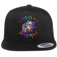Rockin I ROCK THE SPECTRUM Autism Awareness Different Tune Flat Bill Trucker Hat
