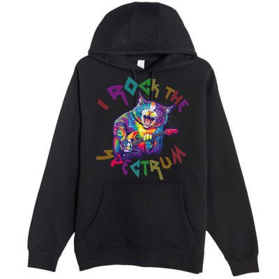 Rockin I ROCK THE SPECTRUM Autism Awareness Different Tune Premium Pullover Hoodie