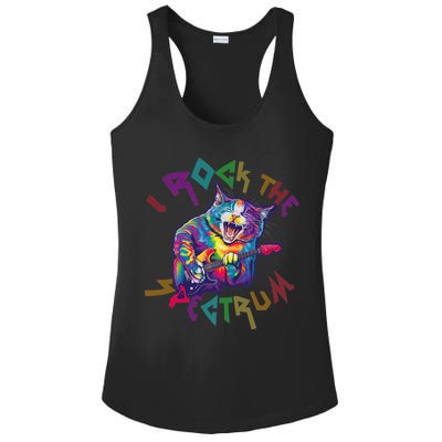 Rockin I ROCK THE SPECTRUM Autism Awareness Different Tune Ladies PosiCharge Competitor Racerback Tank