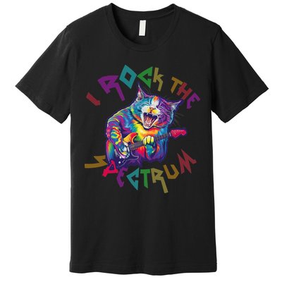 Rockin I ROCK THE SPECTRUM Autism Awareness Different Tune Premium T-Shirt