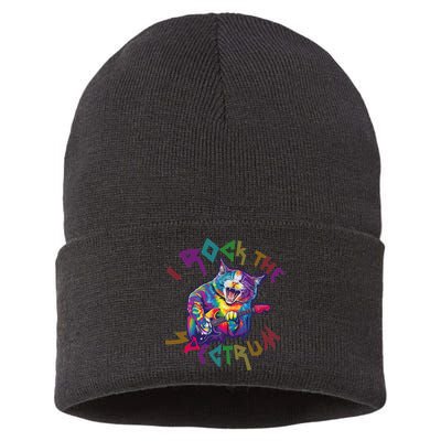 Rockin I ROCK THE SPECTRUM Autism Awareness Different Tune Sustainable Knit Beanie