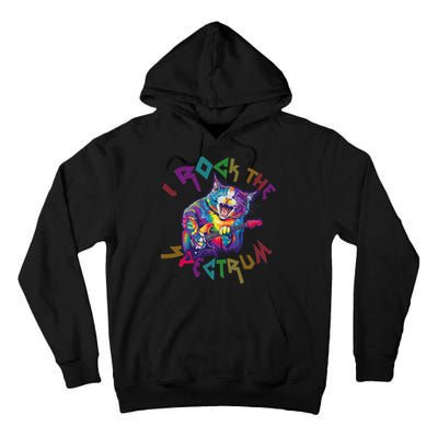 Rockin I ROCK THE SPECTRUM Autism Awareness Different Tune Tall Hoodie
