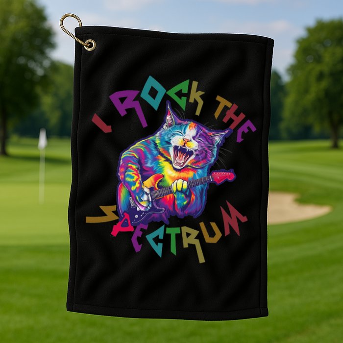 Rockin I ROCK THE SPECTRUM Autism Awareness Different Tune Golf Towel