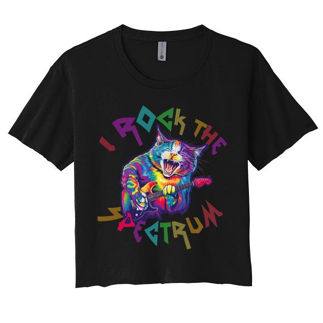 Rockin I ROCK THE SPECTRUM Autism Awareness Different Tune Crop Top