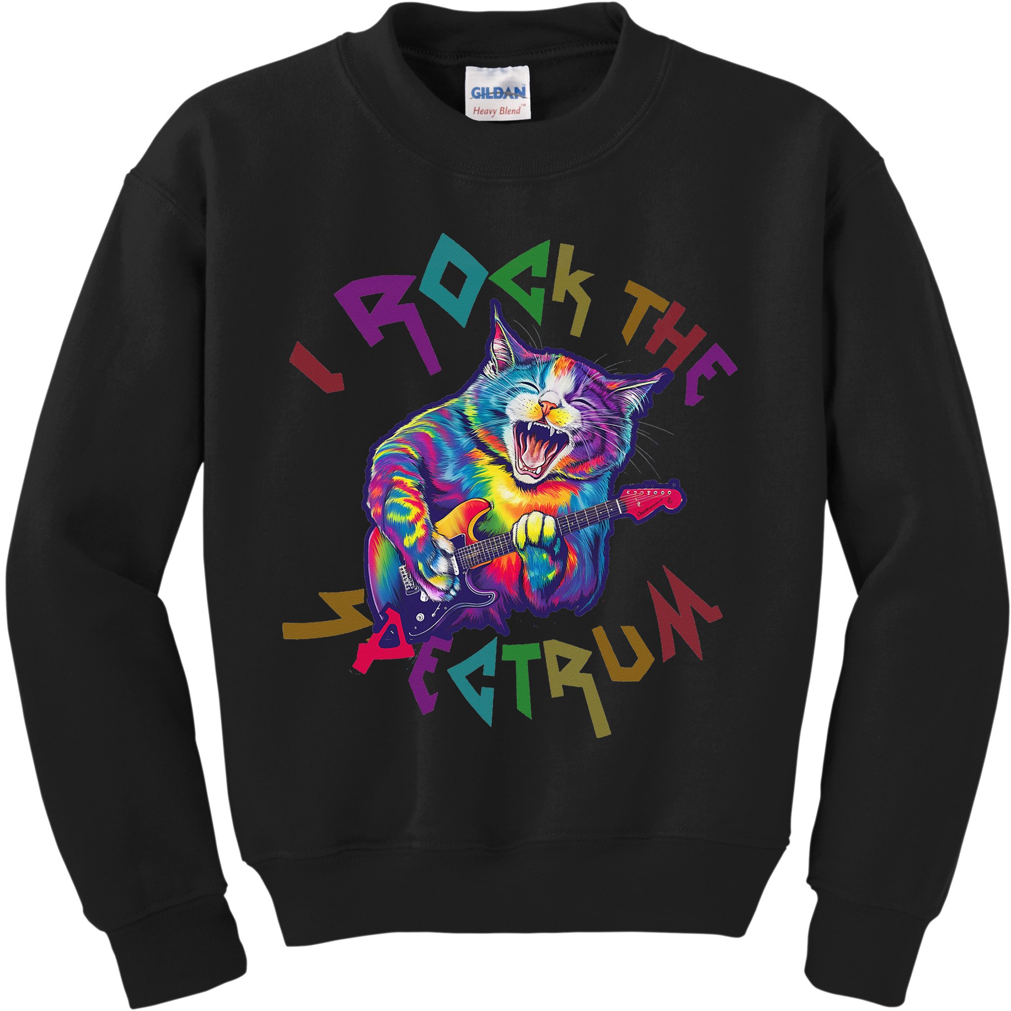 Rockin I ROCK THE SPECTRUM Autism Awareness Different Tune Kids Sweatshirt