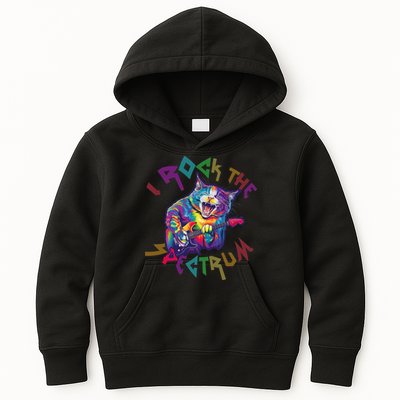 Rockin I ROCK THE SPECTRUM Autism Awareness Different Tune Kids Hoodie
