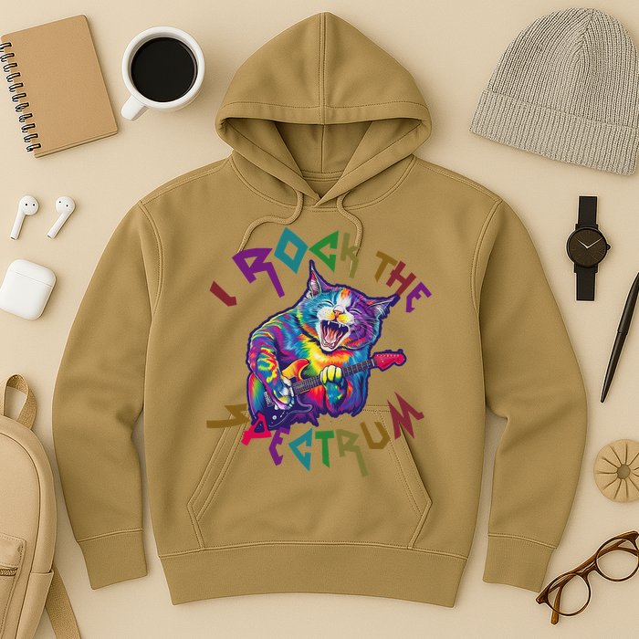 Rockin I ROCK THE SPECTRUM Autism Awareness Different Tune Hoodie