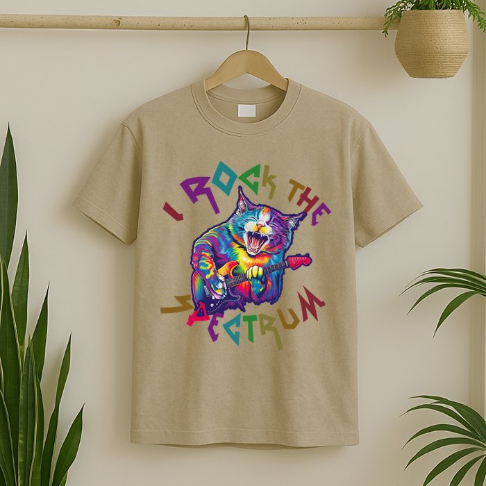 Rockin I ROCK THE SPECTRUM Autism Awareness Different Tune T-Shirt
