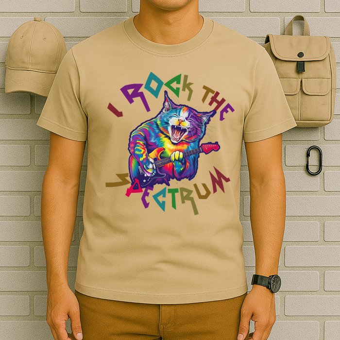 Rockin I ROCK THE SPECTRUM Autism Awareness Different Tune T-Shirt