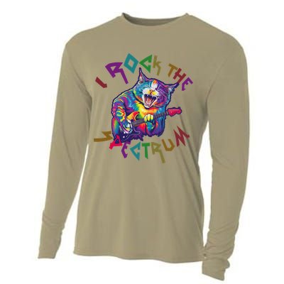Rockin I ROCK THE SPECTRUM Autism Awareness Different Tune Cooling Performance Long Sleeve Crew