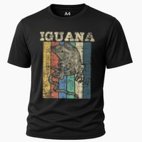 Retro Iguana Reptile Lover Herpetology Herpetologist Cooling Performance Crew T-Shirt