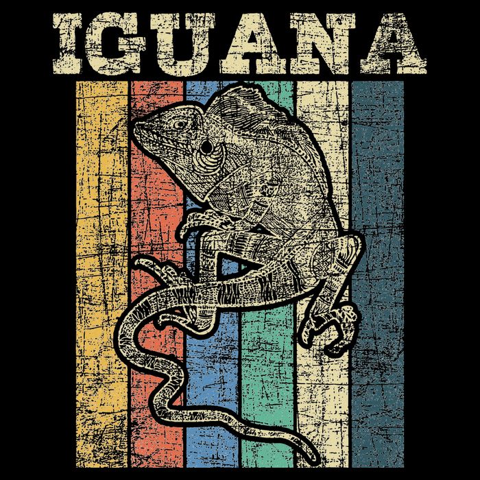 Retro Iguana Reptile Lover Herpetology Herpetologist Cooling Performance Crew T-Shirt