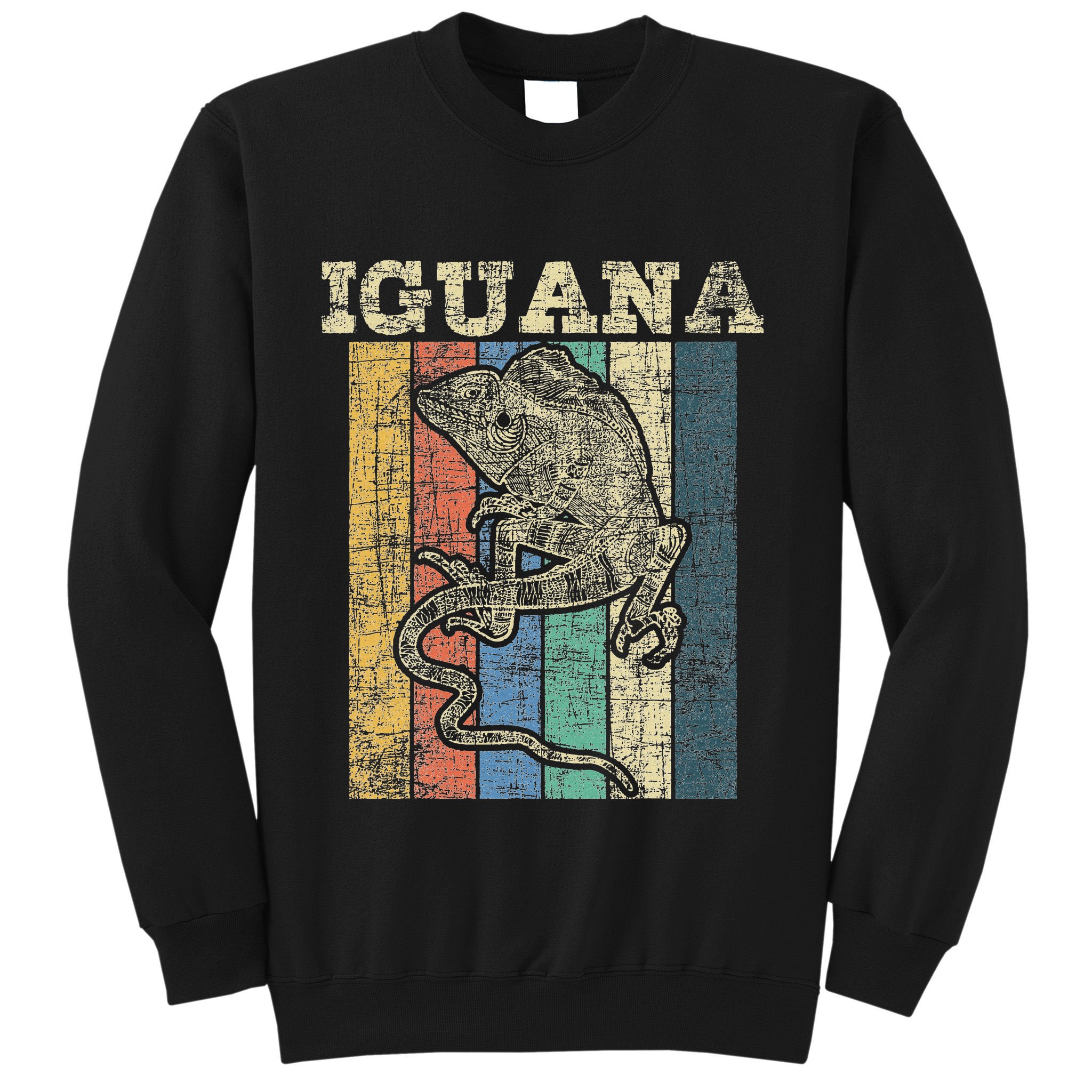 Retro Iguana Reptile Lover Herpetology Herpetologist Sweatshirt
