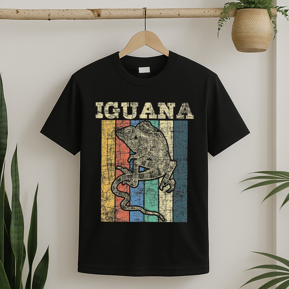 Retro Iguana Reptile Lover Herpetology Herpetologist T-Shirt