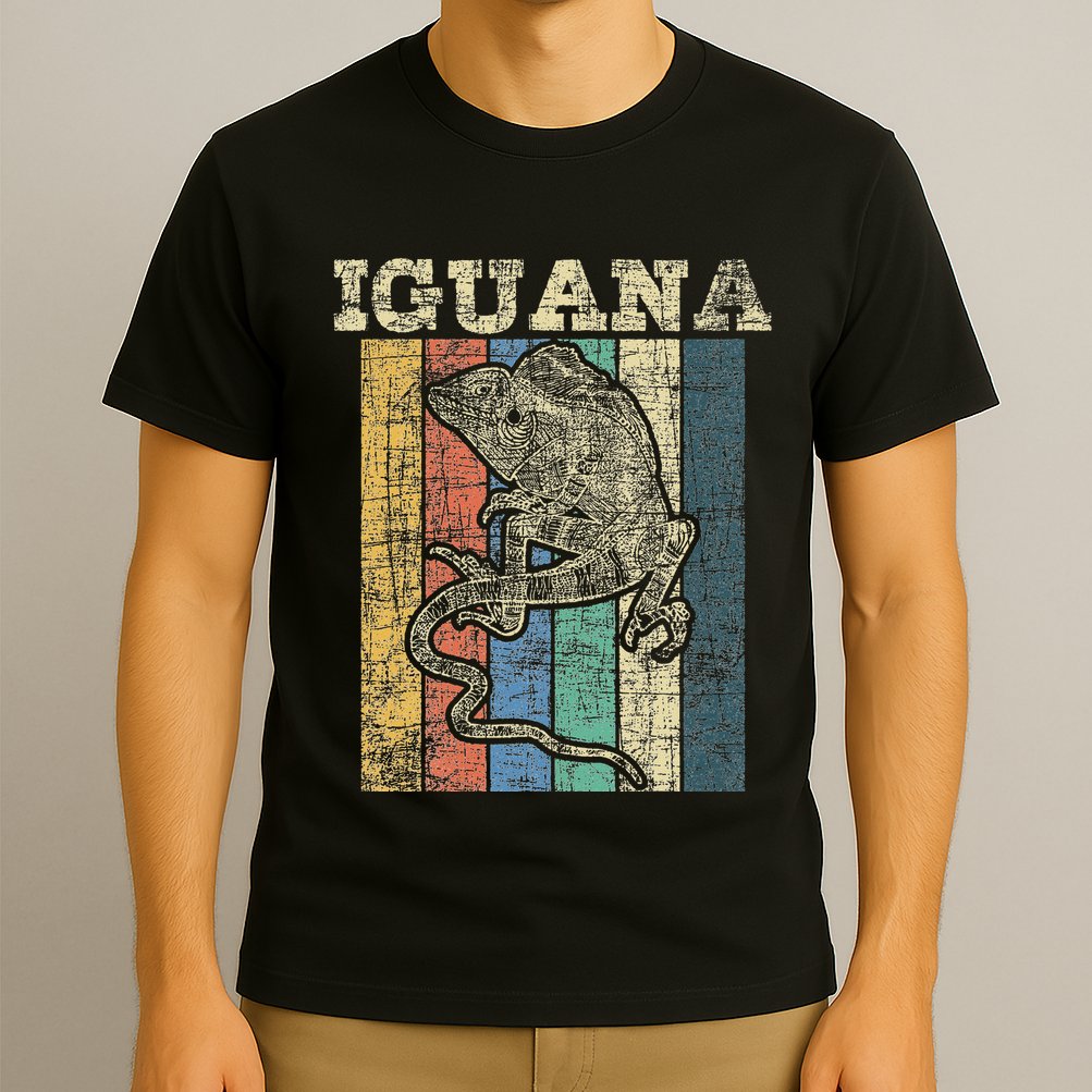 Retro Iguana Reptile Lover Herpetology Herpetologist T-Shirt