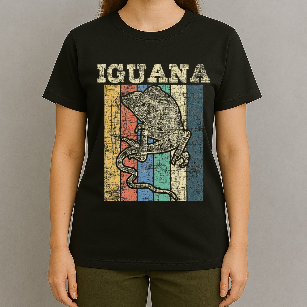 Retro Iguana Reptile Lover Herpetology Herpetologist T-Shirt