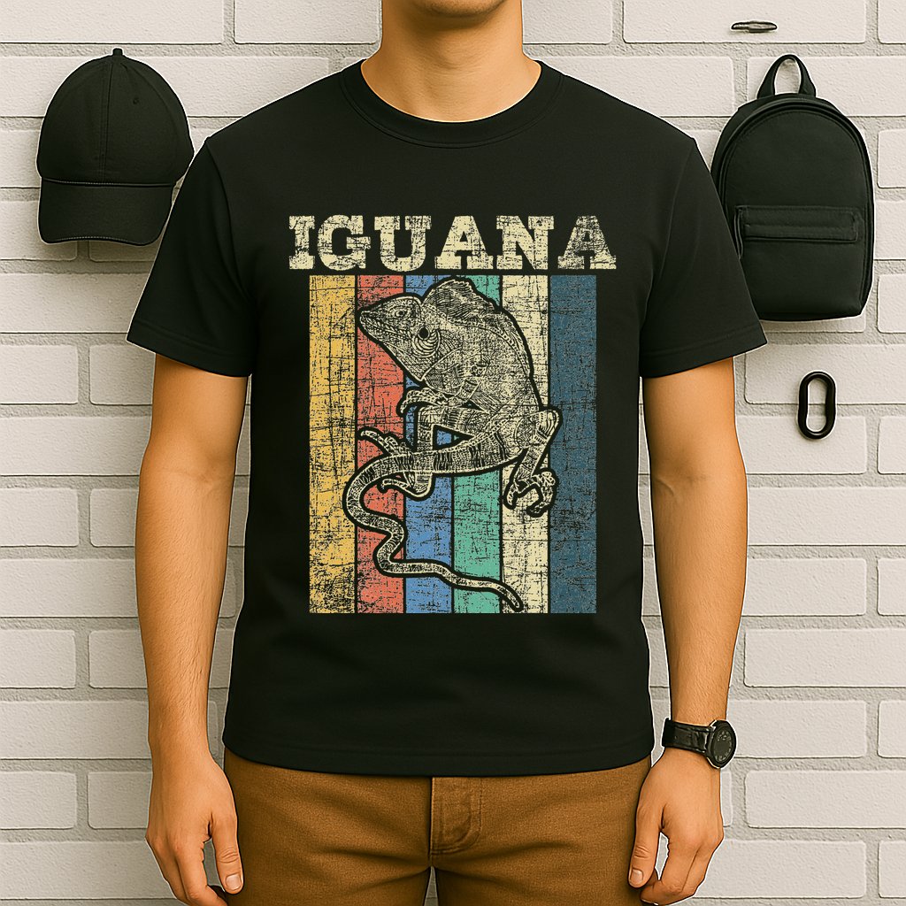 Retro Iguana Reptile Lover Herpetology Herpetologist T-Shirt