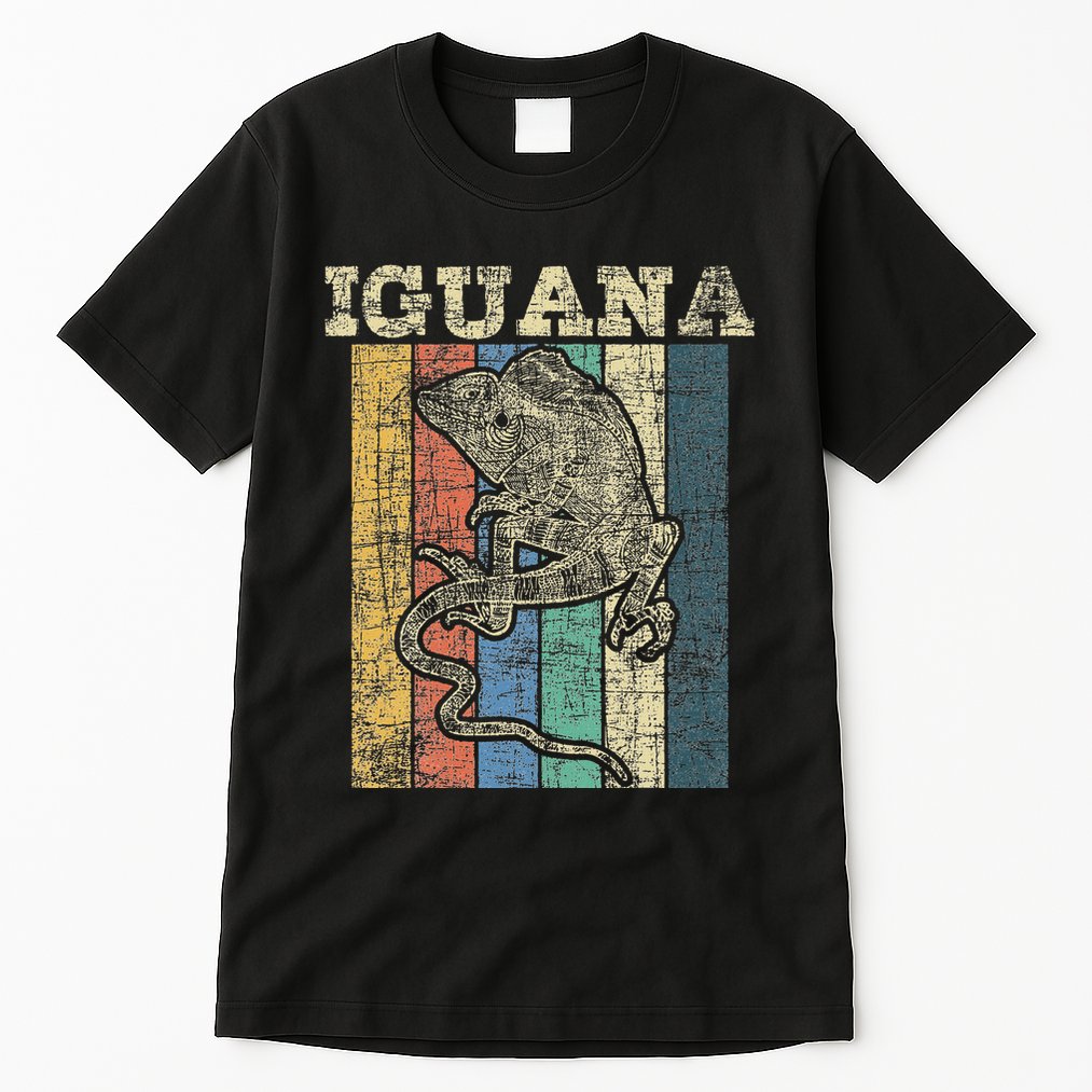 Retro Iguana Reptile Lover Herpetology Herpetologist Tall T-Shirt