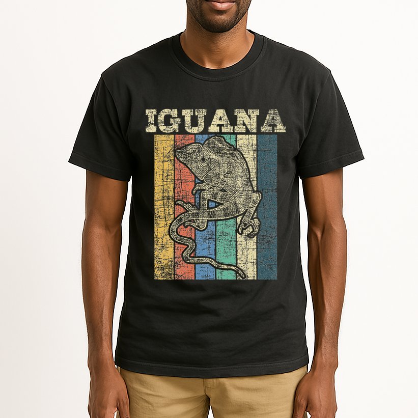 Retro Iguana Reptile Lover Herpetology Herpetologist Tall T-Shirt