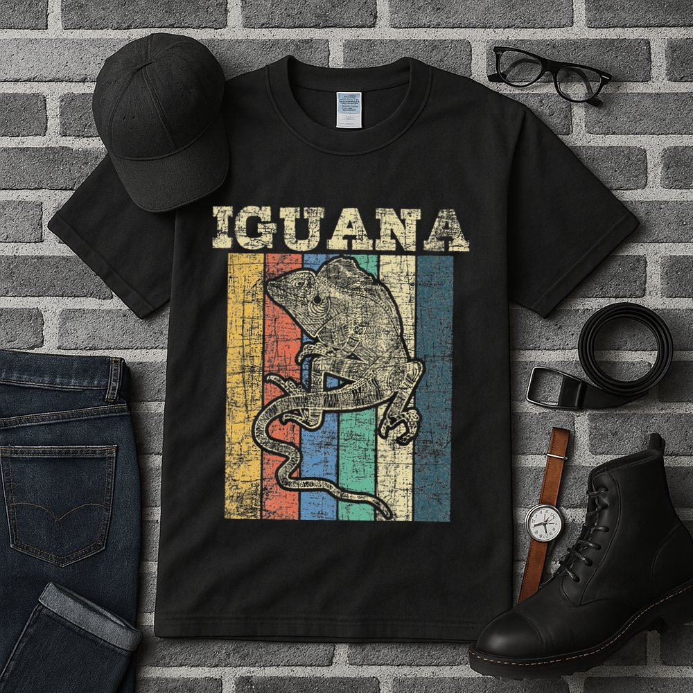 Retro Iguana Reptile Lover Herpetology Herpetologist Tall T-Shirt