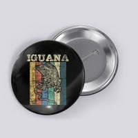 Retro Iguana Reptile Lover Herpetology Herpetologist Button