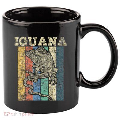 Retro Iguana Reptile Lover Herpetology Herpetologist 11oz C Handle Ceramic Mug