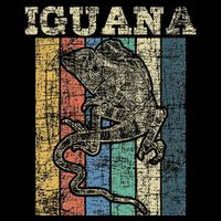 Retro Iguana Reptile Lover Herpetology Herpetologist Drawstring Bag