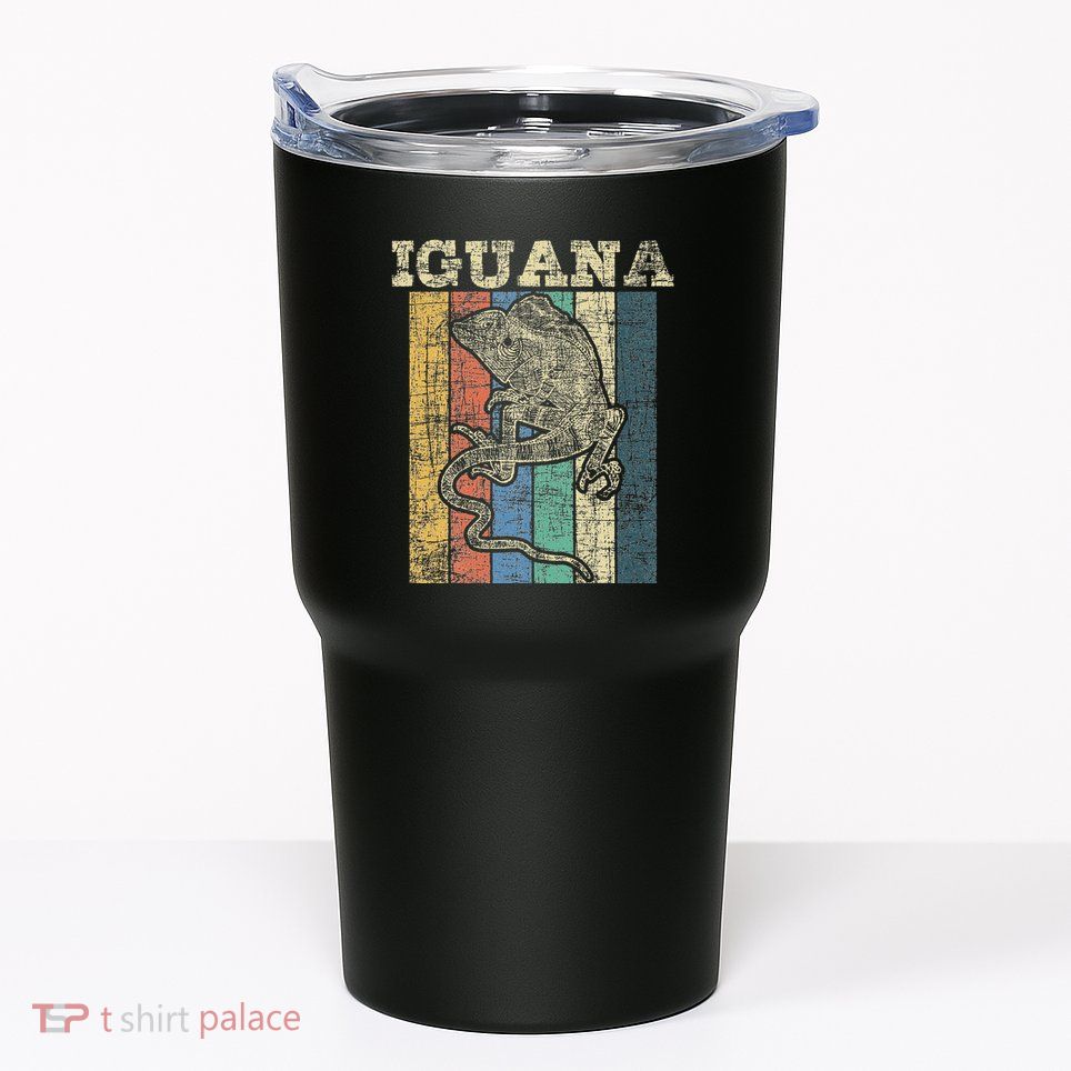 Retro Iguana Reptile Lover Herpetology Herpetologist Tumbler