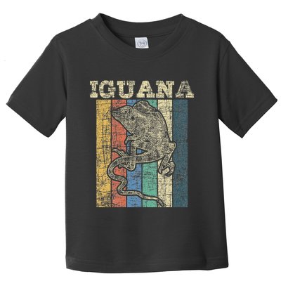 Retro Iguana Reptile Lover Herpetology Herpetologist Toddler T-Shirt