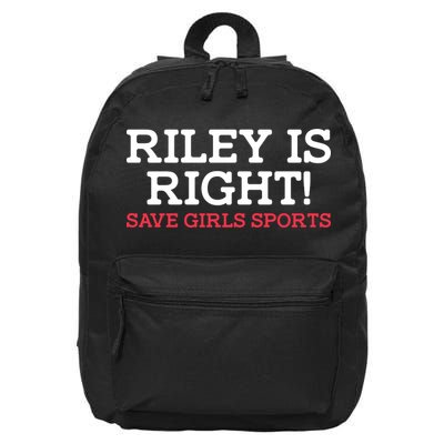 Riley Is Right | I Stand With Riley Gaines 16 in Basic Backpack