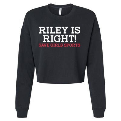 Riley Is Right | I Stand With Riley Gaines Cropped Pullover Crew