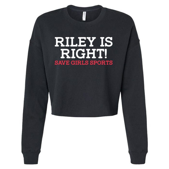 Riley Is Right | I Stand With Riley Gaines Cropped Pullover Crew