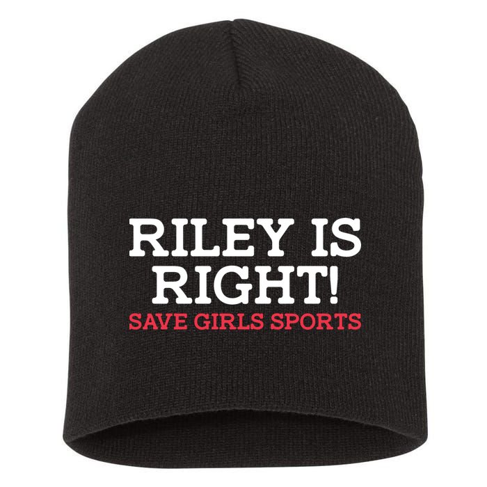 Riley Is Right | I Stand With Riley Gaines Short Acrylic Beanie