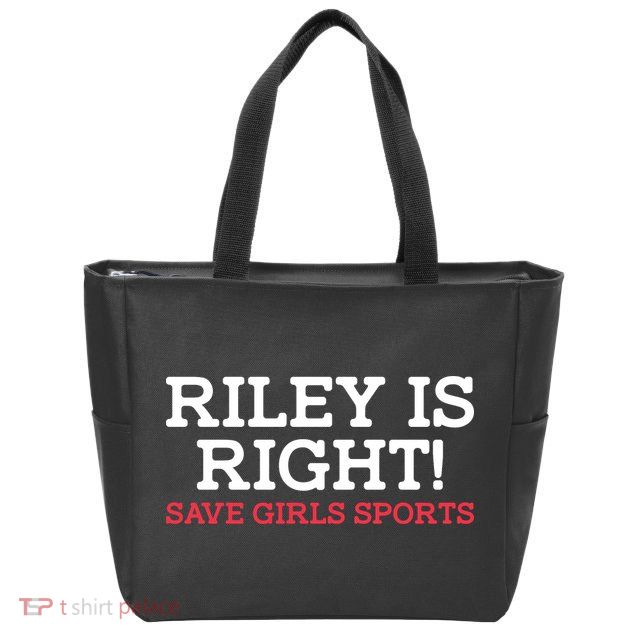 Riley Is Right | I Stand With Riley Gaines Zip Tote Bag