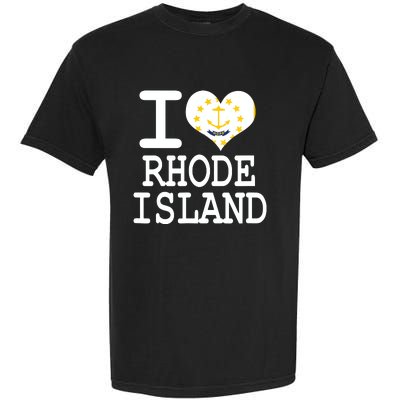 Rhode Island Rhode Island Flag Map Usa Garment-Dyed Heavyweight T-Shirt