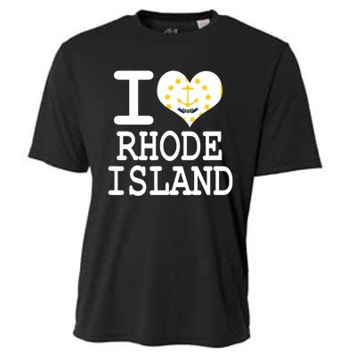 Rhode Island Rhode Island Flag Map Usa Cooling Performance Crew T-Shirt