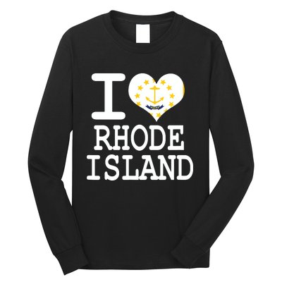 Rhode Island Rhode Island Flag Map Usa Long Sleeve Shirt