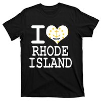 Rhode Island Rhode Island Flag Map Usa T-Shirt