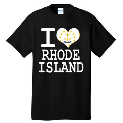 Rhode Island Rhode Island Flag Map Usa Tall T-Shirt