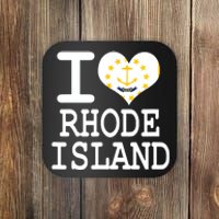 Rhode Island Rhode Island Flag Map Usa Coaster