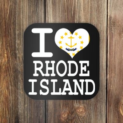 Rhode Island Rhode Island Flag Map Usa Coaster