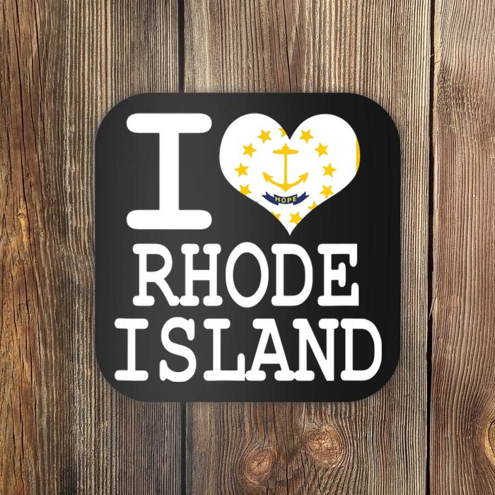 Rhode Island Rhode Island Flag Map Usa Coaster