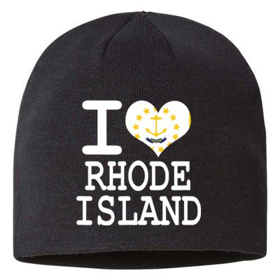 Rhode Island Rhode Island Flag Map Usa Sustainable Beanie