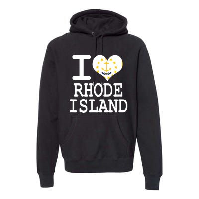 Rhode Island Rhode Island Flag Map Usa Premium Hoodie