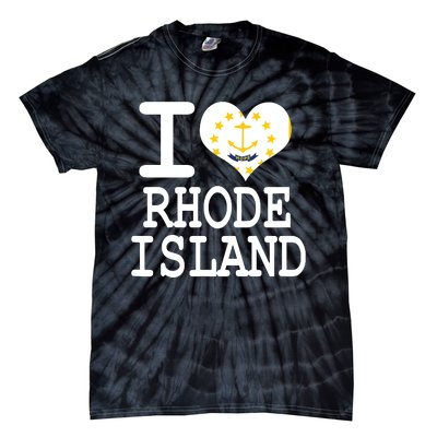 Rhode Island Rhode Island Flag Map Usa Tie-Dye T-Shirt